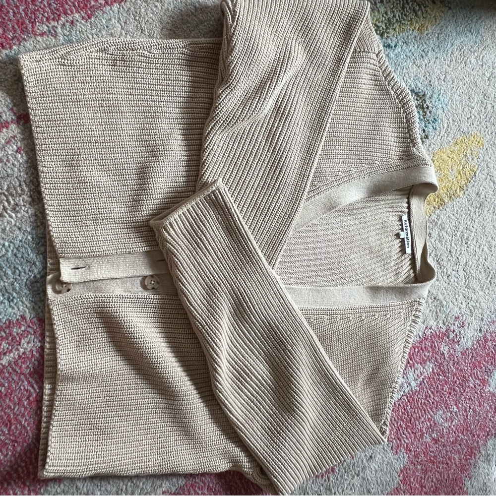 Beige Knit Cardigan